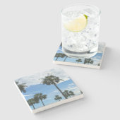 ヤシの木のみ ストーンコースター (横)