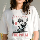 ヤシの木のアライグマの下で見つけて トライブレンドTシャツ