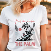 ヤシの木のアライグマの下で見つけて トライブレンドTシャツ