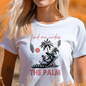 ヤシの木のアライグマの下で見つけて トライブレンドTシャツ
