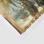 ヤシの木のカリブの古いパイレーツ 薄葉紙 (詳細)