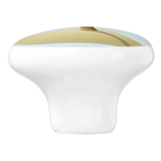 ヤシの木のココナッツ熱帯ビーチの引出しの引きのノブ セラミックノブ (側面)