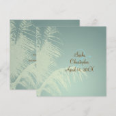 ヤシの木のシルエット 招待状 (正面/裏面)