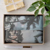 ヤシの木のシルエット 薄葉紙 (ギフト)