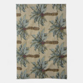 ヤシの木のタペストリーの質の一見 キッチンタオル (縦)