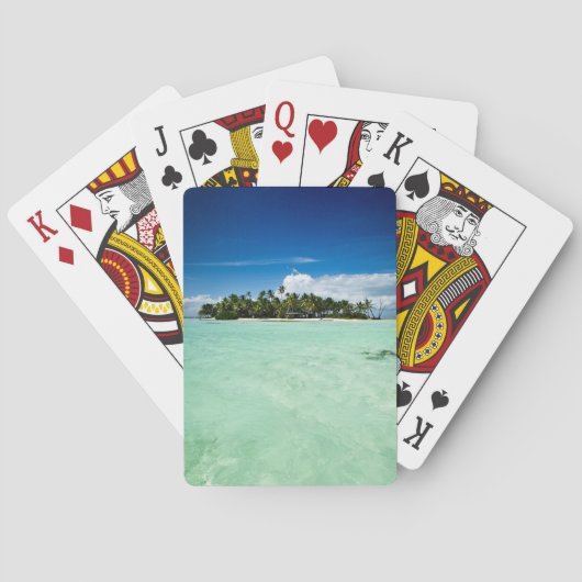 ヤシの木のトランプのポーカーのデッキが付いている太平洋諸島 トランプ (裏面)