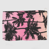 ヤシの木のパターン ゴルフタオル (横)