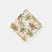 ヤシの木のパターン スタンダードカクテルナプキン (角)