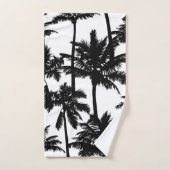 ヤシの木のパターン バスタオルセット (ハンドタオル)