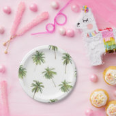ヤシの木のパターン ペーパープレート (パーティー)