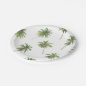 ヤシの木のパターン ペーパープレート (アングル)