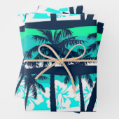 ヤシの木のパターン ラッピングペーパーシート (インサイチュ)