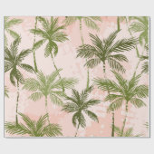 ヤシの木のパターン ラッピングペーパー (フラット)