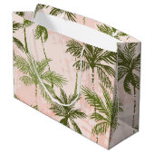 ヤシの木のパターン ラージペーパーバッグ (裏面アングル)