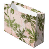ヤシの木のパターン ラージペーパーバッグ (正面アングル)