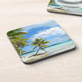 ヤシの木のビーチのコースター コースター (左側)
