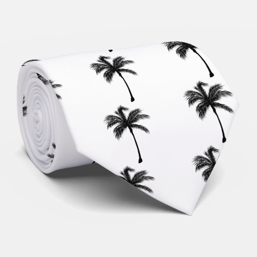 ヤシの木のビーチの生命タイ ネクタイ (ロール)