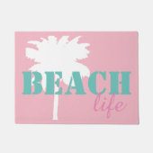 ヤシの木のビーチの生命ドアマット ドアマット (正面)