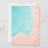 ヤシの木のビーチの矢印の青い熱帯熱帯の日付を保存 セーブザデート (裏面)