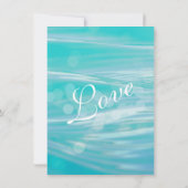 ヤシの木のビーチの行先の結婚式招待状 招待状 (裏面)