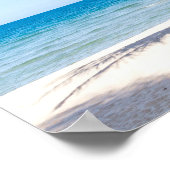 ヤシの木のビーチ熱帯夏の写真 ポスター (角)