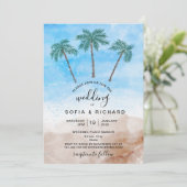 ヤシの木のビーチ オcean島 トロピカル 招待状 (スタンド正面)