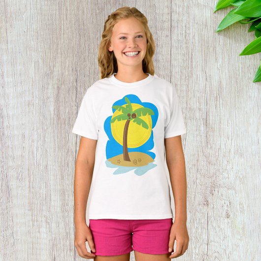 ヤシの木のビーチ Tシャツ