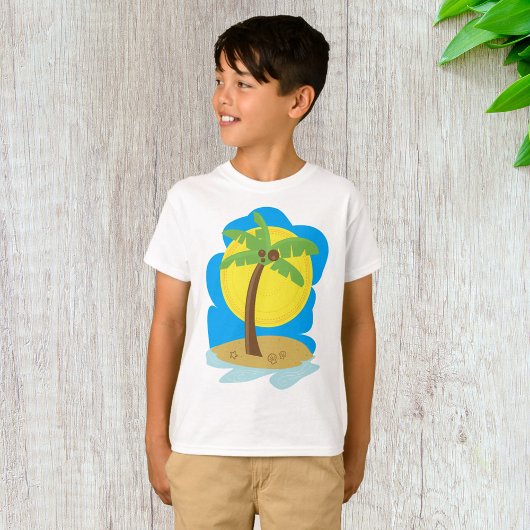 ヤシの木のビーチ Tシャツ