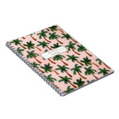 ヤシの木のプリントのカスタムのノート ノートブック (右側)