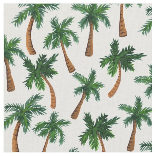 ヤシの木のプリント ファブリック (クローズアップ)