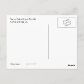 ヤシの木のポストカードの下 ポストカード (裏面)