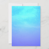 ヤシの木のライト 水彩 結婚式の招待状 招待状 (裏面)