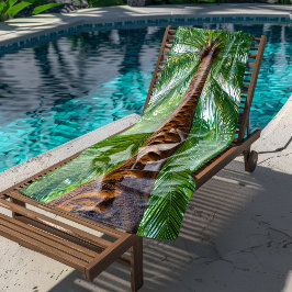 ヤシの木の下で ビーチタオル