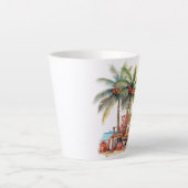 ヤシの木の下の贈り物 カフェラテマグ (正面)