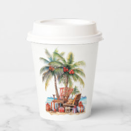 ヤシの木の下の贈り物 紙コップ