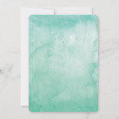 ヤシの木の下 | 水の色結婚の 招待状 (裏面)