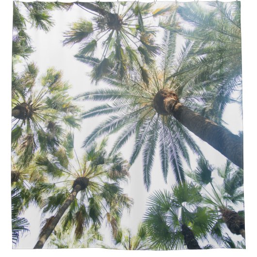 ヤシの木の下#7 #tropical #wall #art シャワーカーテン (正面)