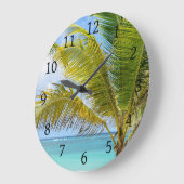 ヤシの木の写真54 ラージ壁時計 (傾斜)