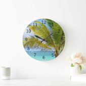 ヤシの木の写真54 ラージ壁時計 (ホーム)