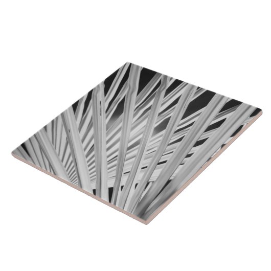 ヤシの木の前面を白黒表示 タイル (側面)