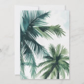 ヤシの木の卒業記念パーティー セーブザデート (裏面)