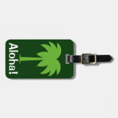 ヤシの木の可愛い荷物タグ | アロハ! ラゲッジタグ (正面横)
