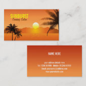 ヤシの木の名刺 名刺 (正面/裏面)