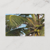 ヤシの木の名刺-青 名刺 (裏面)