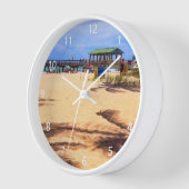 ヤシの木の壁時計の影 壁時計 (傾斜)