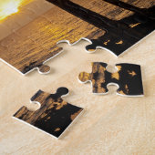 ヤシの木の夕日 ジグソーパズル (側面)