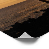 ヤシの木の夕日 ポスター (角)