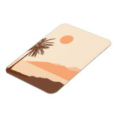 ヤシの木の夕焼け、島、ボヘミアン抽象芸術 マグネット (左側)
