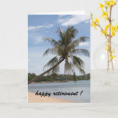 ヤシの木の引退 カード (黄色い花)