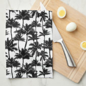 ヤシの木の影のパターン キッチンタオル (四つ折り)